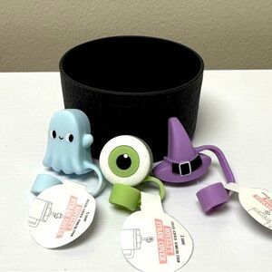 New! Target Bullseye Tumbler Accessories:  1 Boots & 3 Straw Toppers